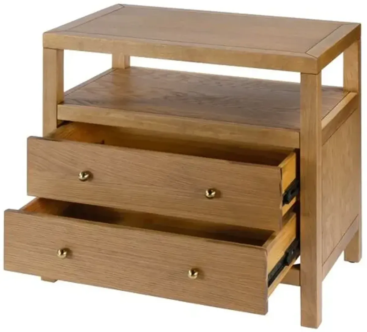 Charlie 2-Drawer Wide Nightstand