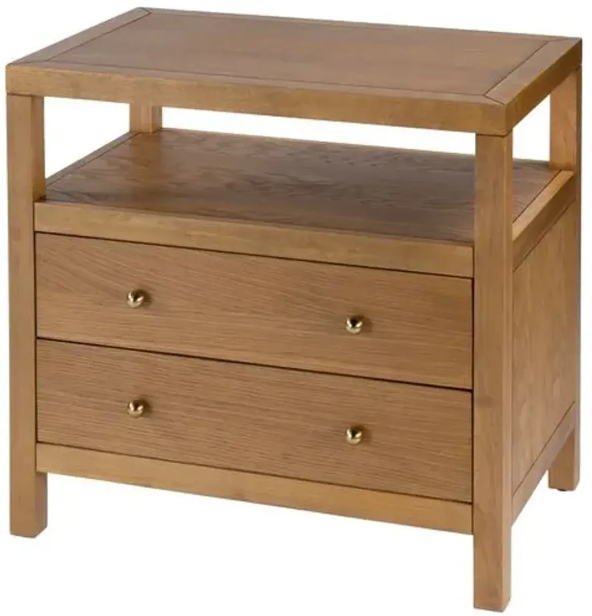 Charlie 2-Drawer Wide Nightstand