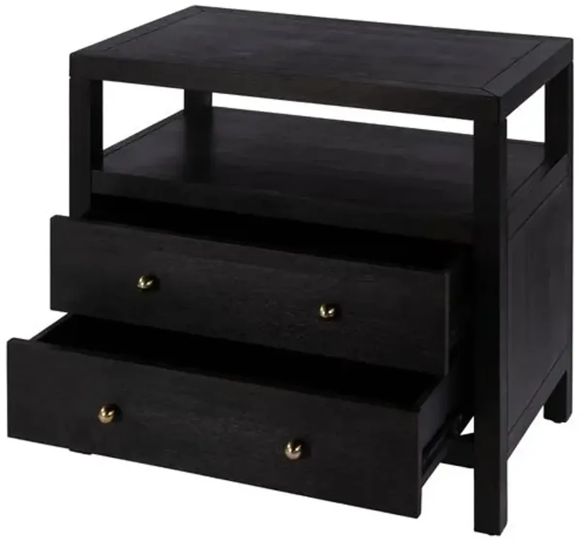 Charlie 2-Drawer Wide Nightstand