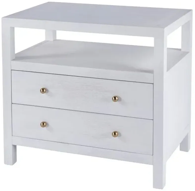 Charlie 2-Drawer Wide Nightstand