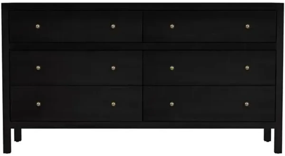 Charlie 6-Drawer Dresser - Brown