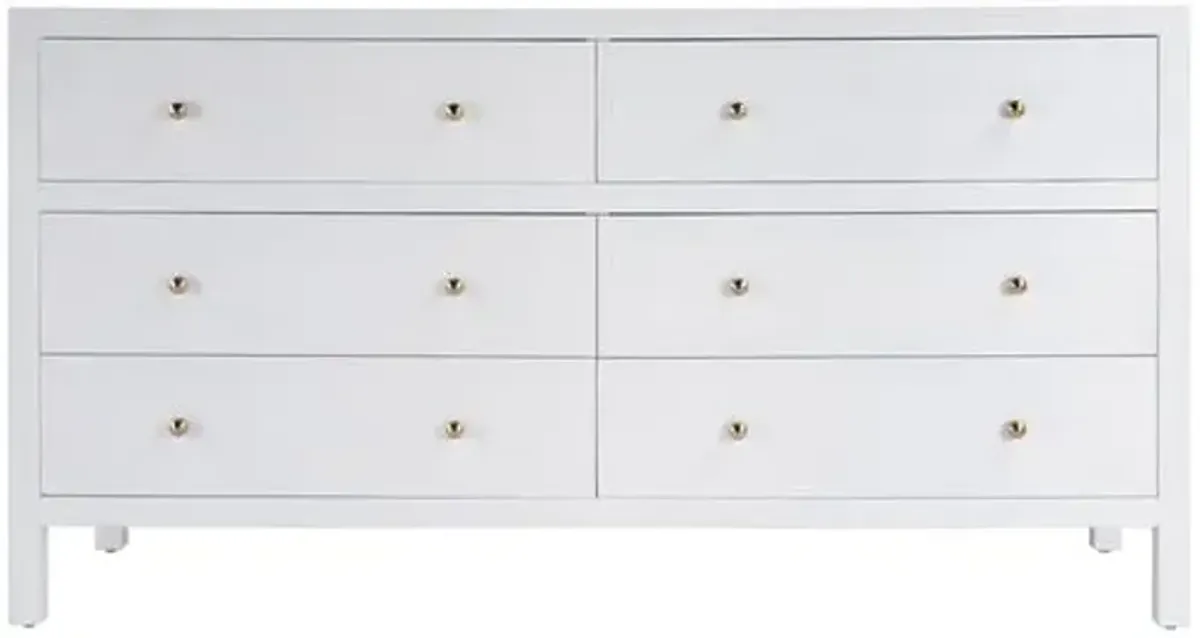 Charlie 6-Drawer Dresser - White