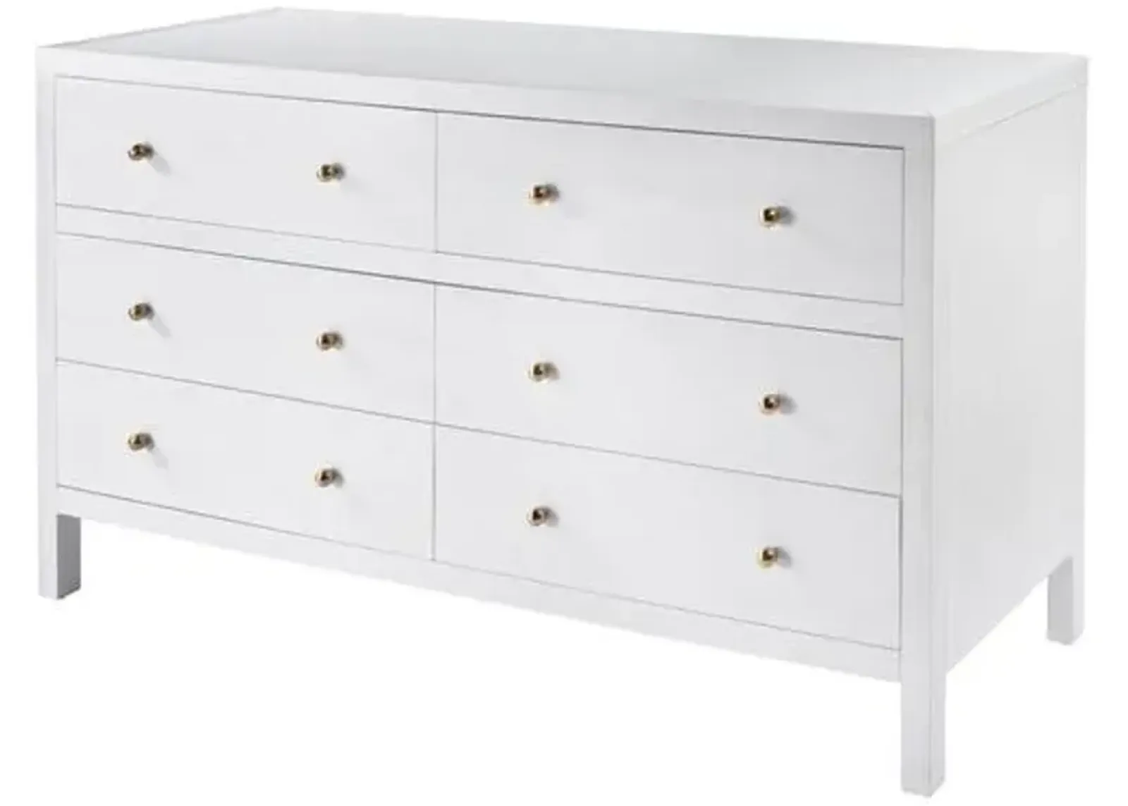 Charlie 6-Drawer Dresser - White