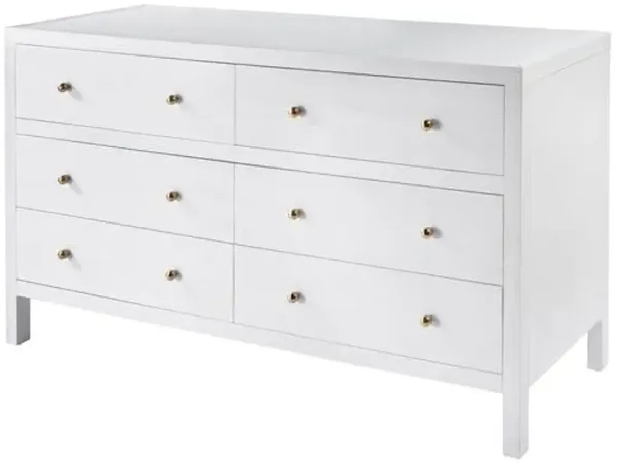 Charlie 6-Drawer Dresser - White