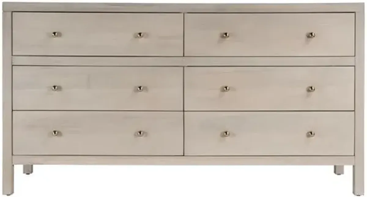 Charlie 6-Drawer Dresser - Beige