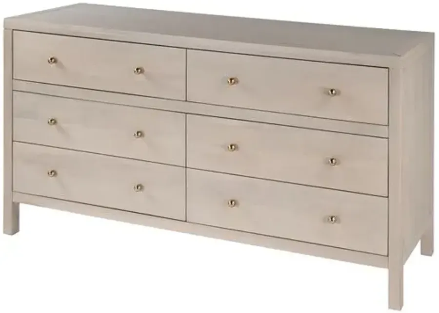 Charlie 6-Drawer Dresser - Beige