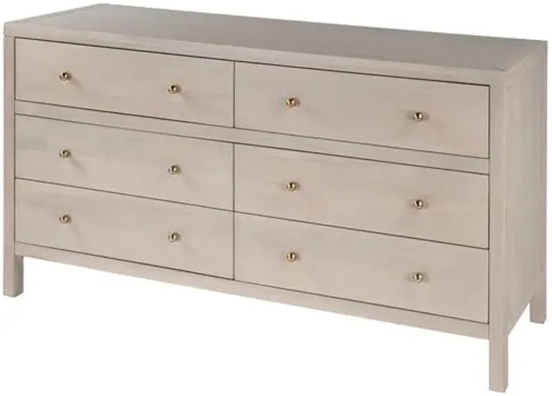 Charlie 6-Drawer Dresser - Beige