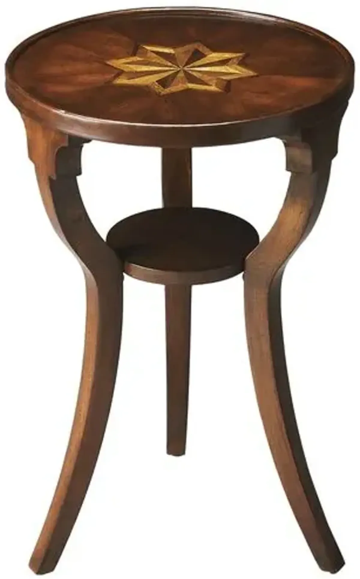 Carlton Round Side Table - Brown