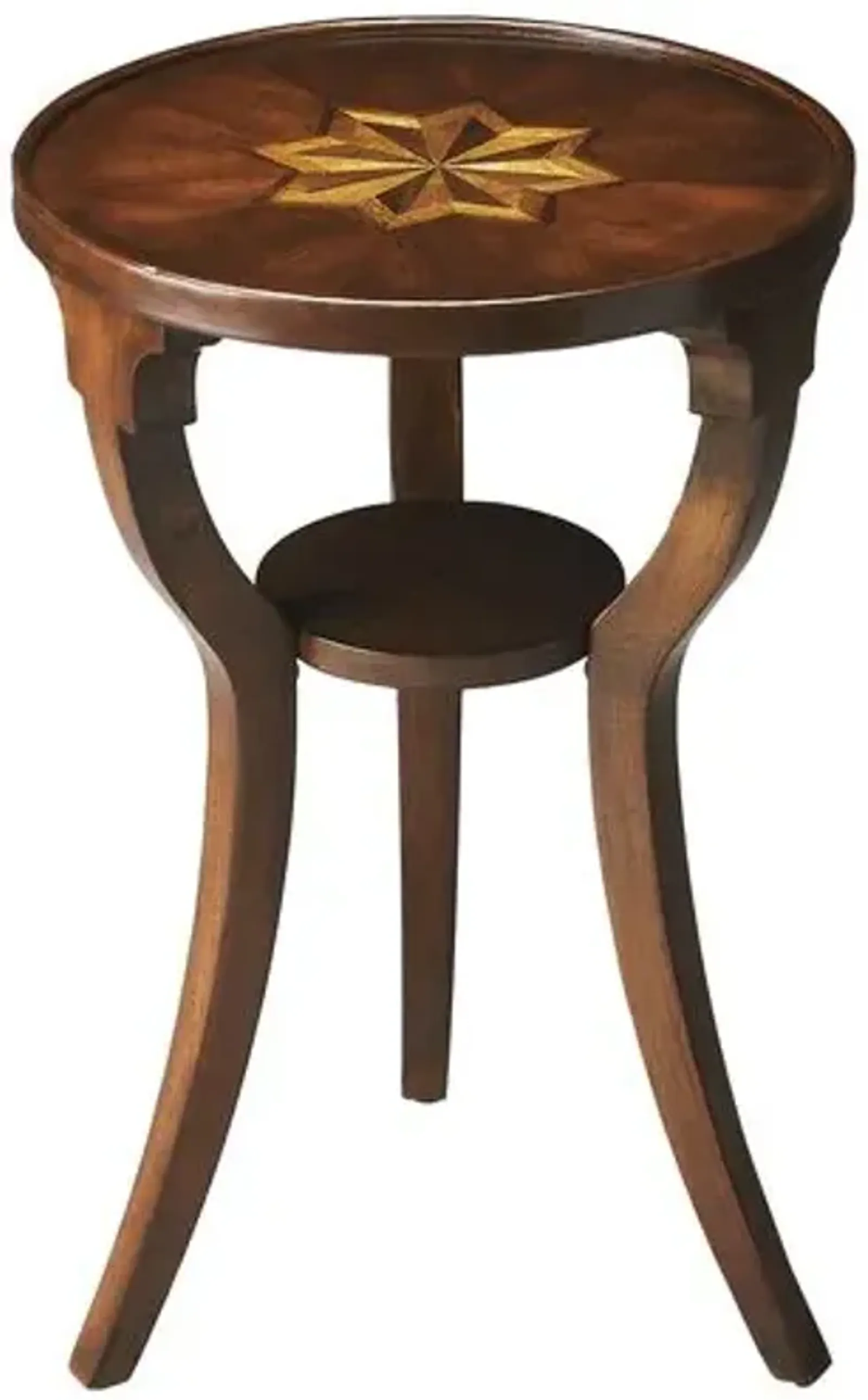 Carlton Round Side Table - Brown