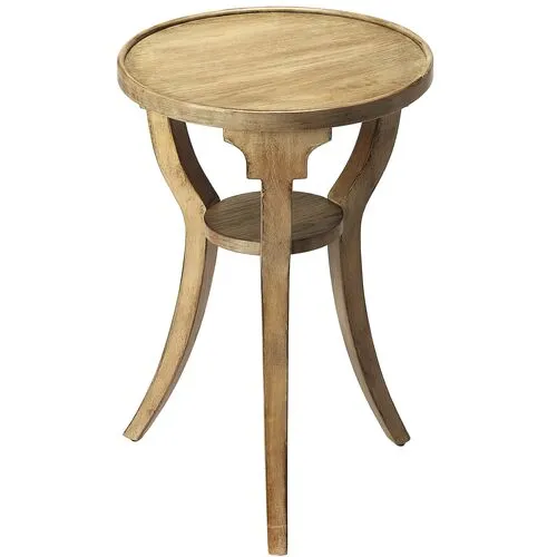 Carlton Round Side Table - Brown