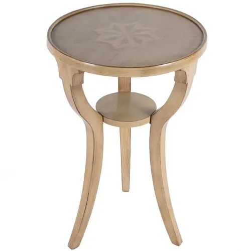 Carlton Round Side Table - Beige