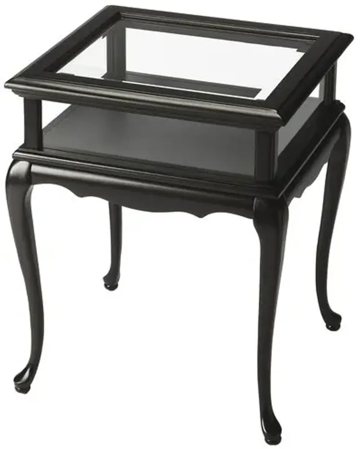 Bronwyn Curio End Table - Black