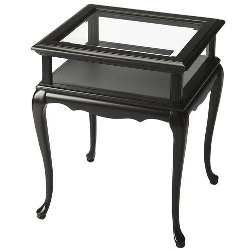 Bronwyn Curio End Table - Black