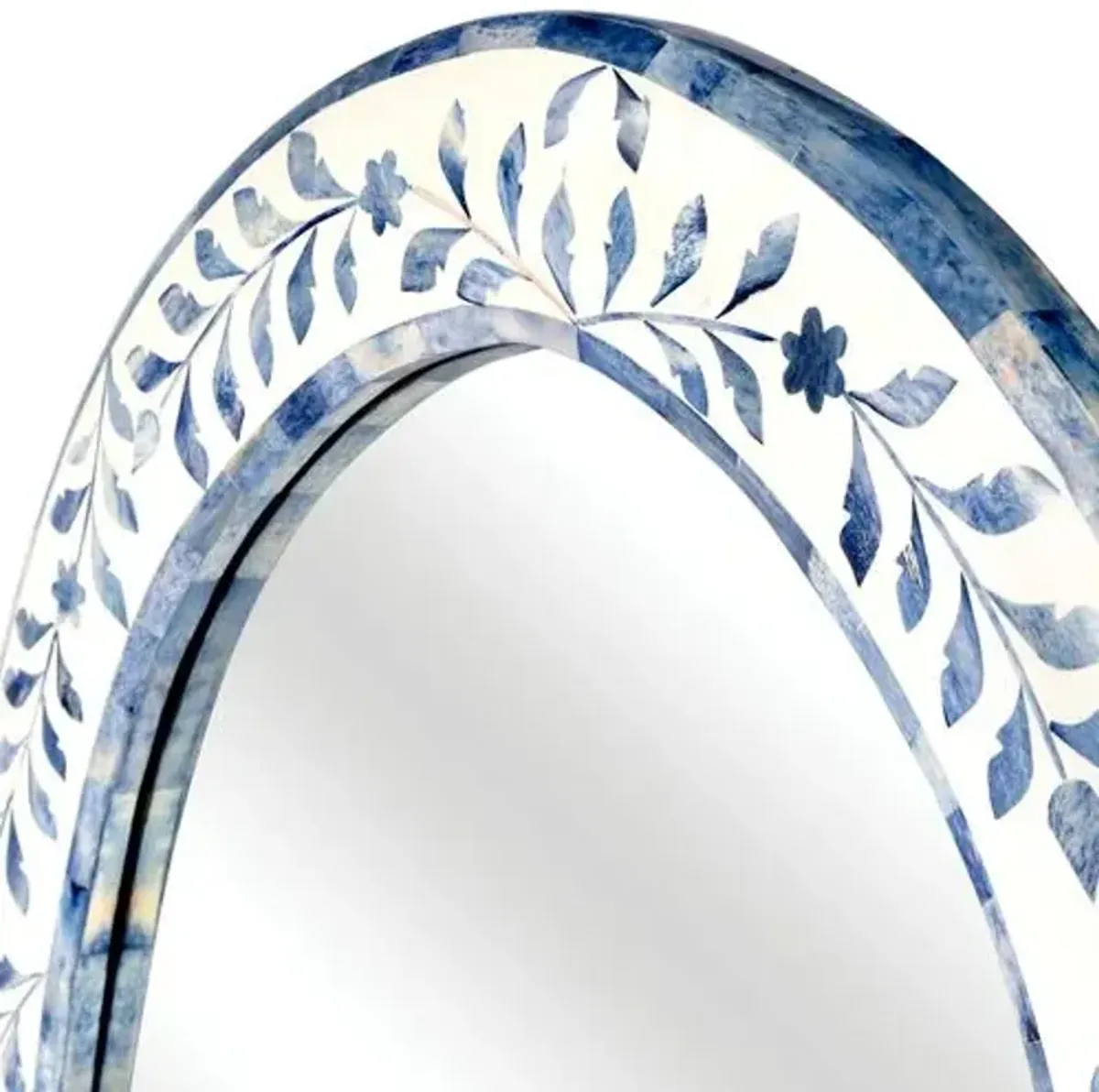 Imani Bone Inlay Wall Mirror - Blue/White