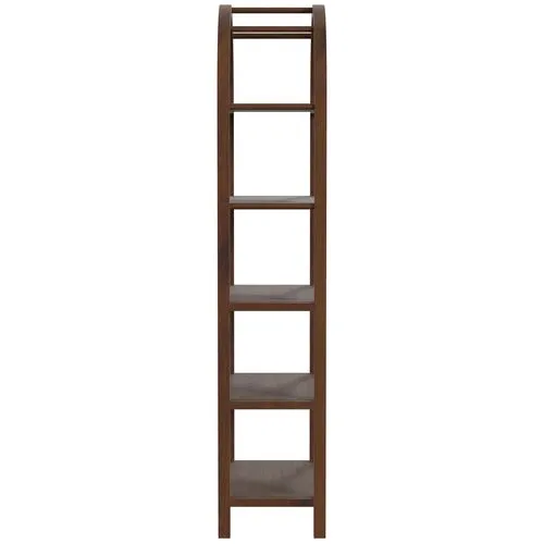 Aldrich Arched 5-Tier Etagere/Bookcase - Brown