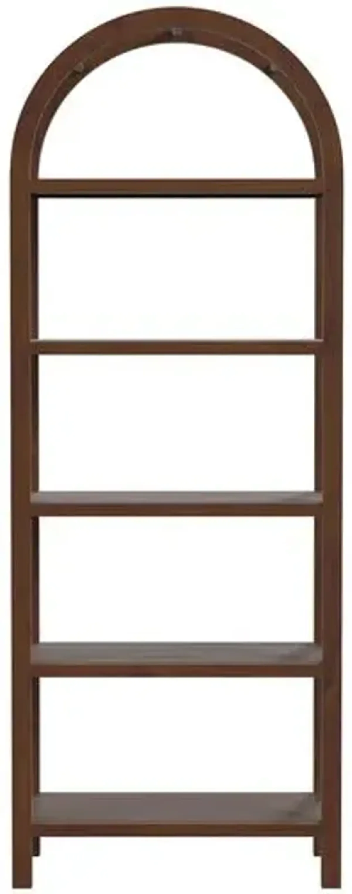 Aldrich Arched 5-Tier Etagere/Bookcase - Brown