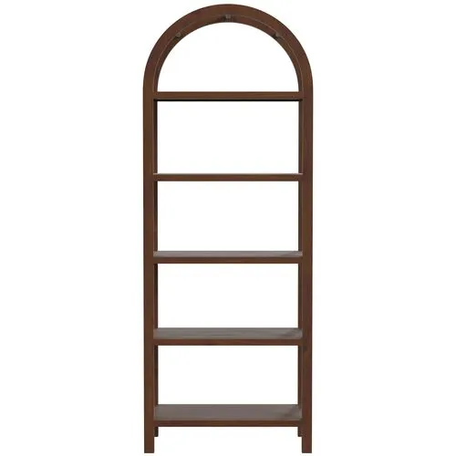 Aldrich Arched 5-Tier Etagere/Bookcase - Brown