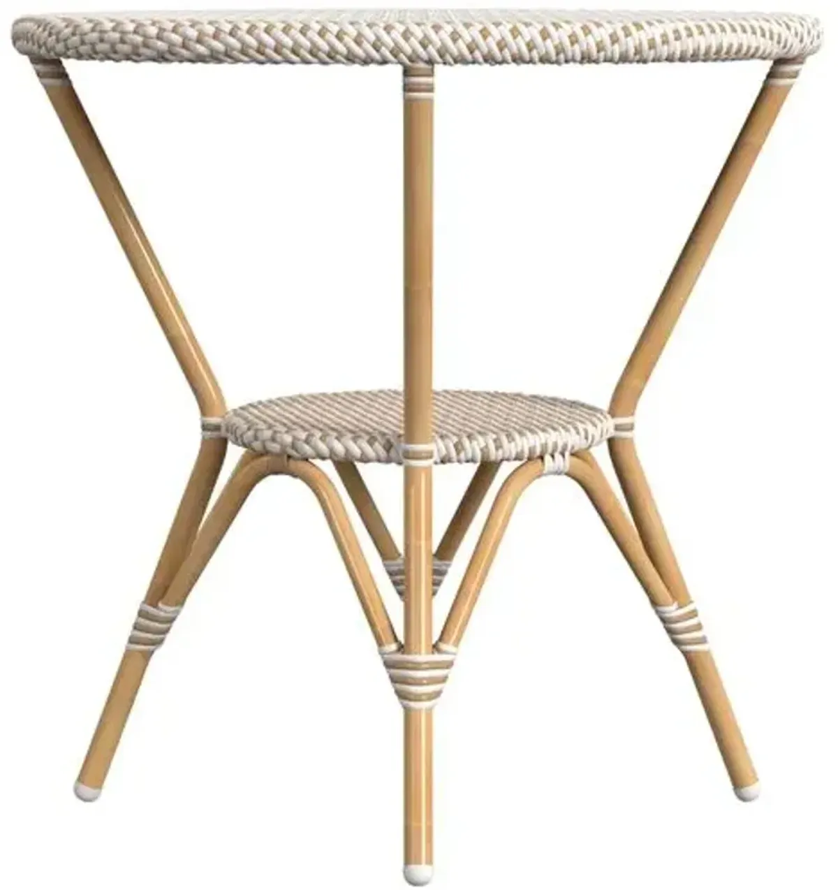 Kye Rattan Outdoor Round Bistro Table - Beige