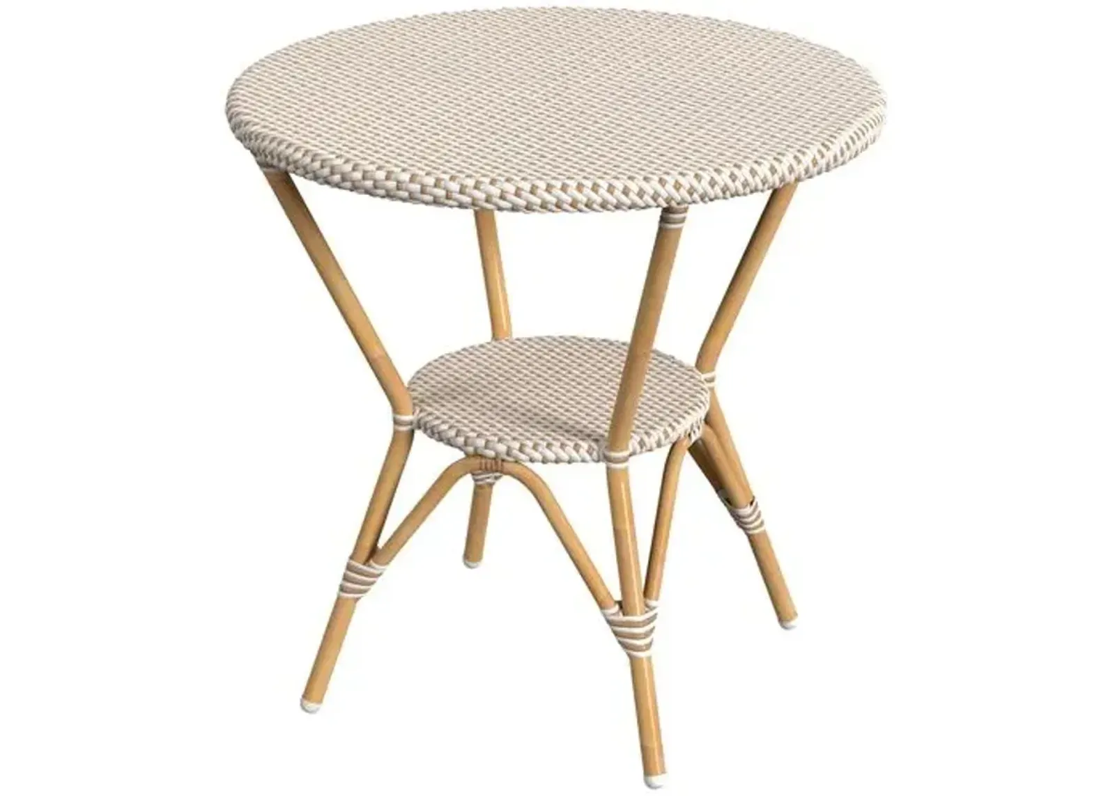 Kye Rattan Outdoor Round Bistro Table - Beige