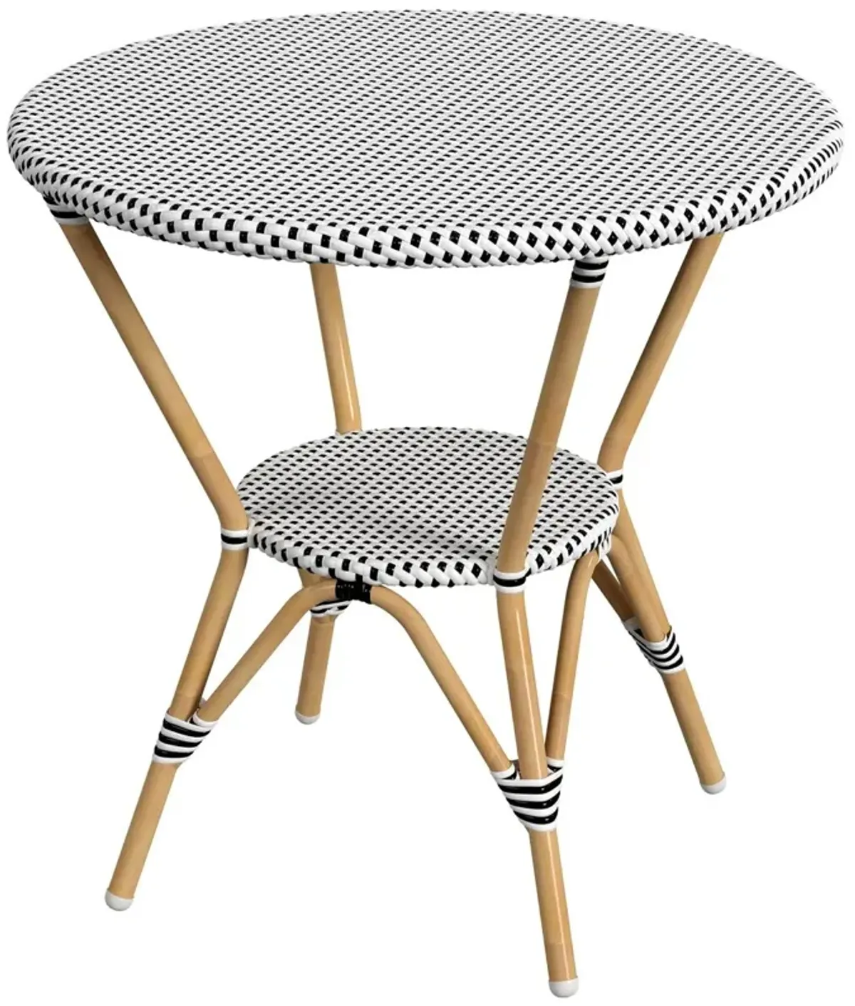 Kye Outdoor Round Rattan Bistro Table