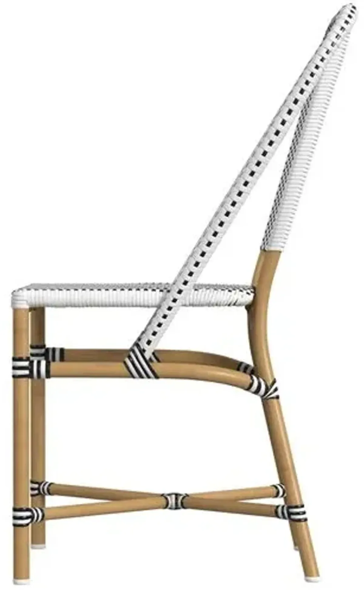 Kye Rattan Outdoor Dining Side Chair - White