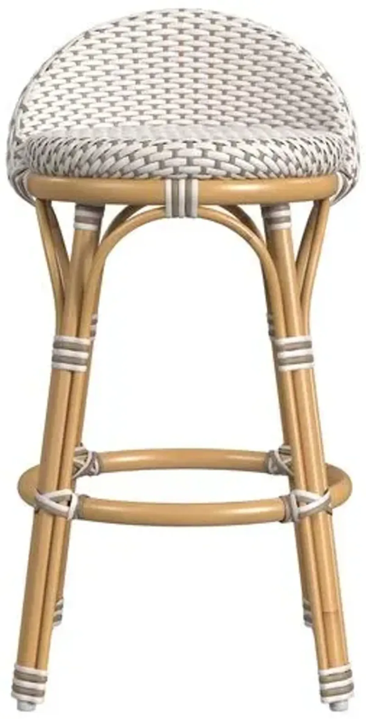 Kye 24" Rattan Outdoor Low Back Counter Stool