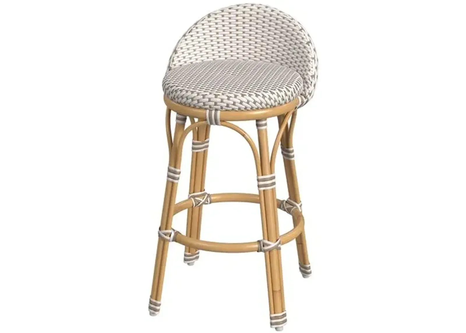 Kye Rattan Outdoor Low Back Counter Stool