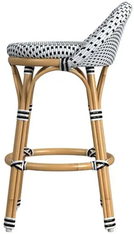 Kye Rattan Outdoor Low Back Counter Stool