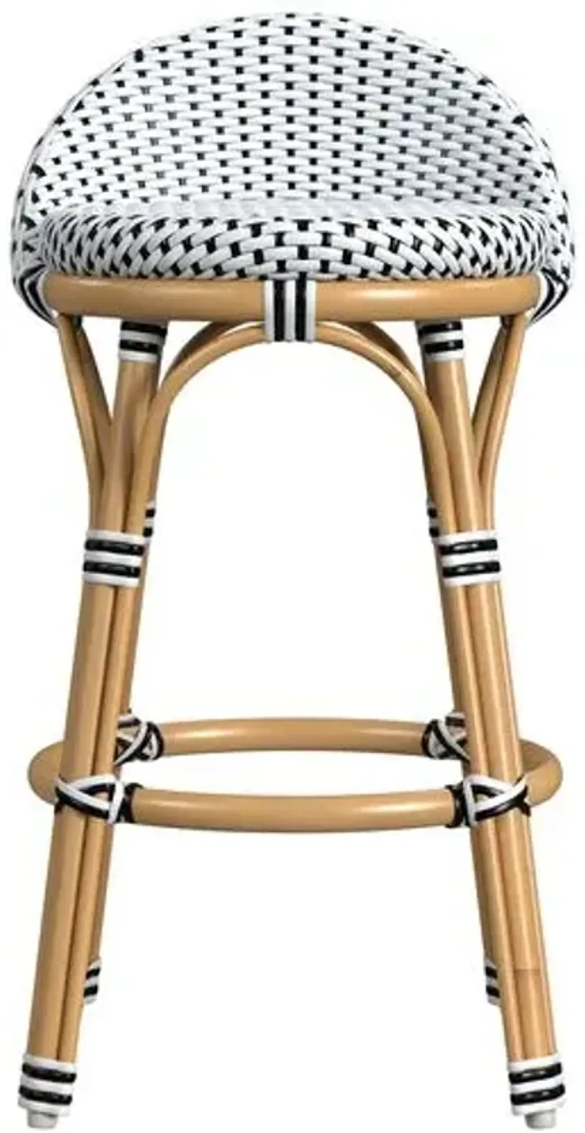 Kye 24" Rattan Outdoor Low Back Counter Stool