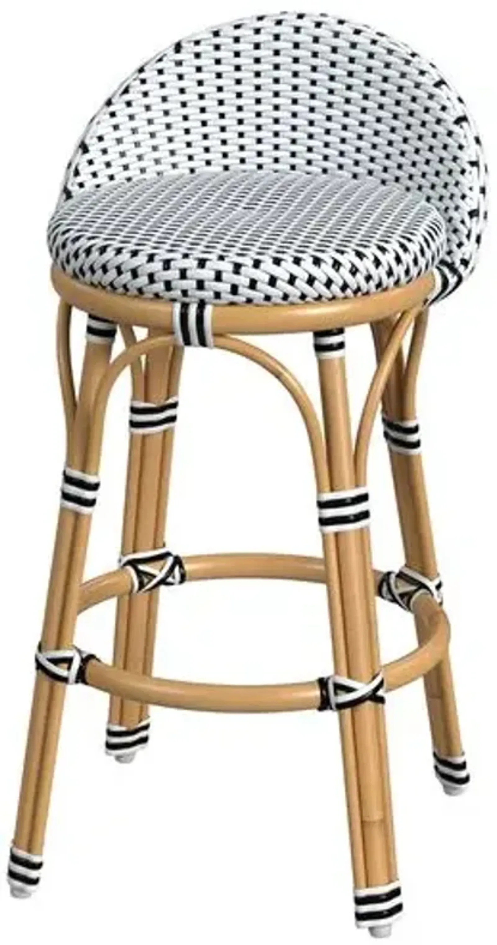 Kye Rattan Outdoor Low Back Counter Stool