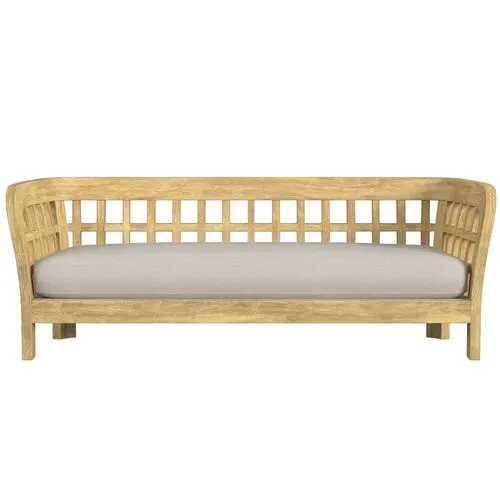 Shelly Teak Outdoor Sofa - Natural