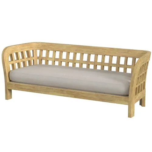 Shelly Teak Outdoor Sofa - Natural