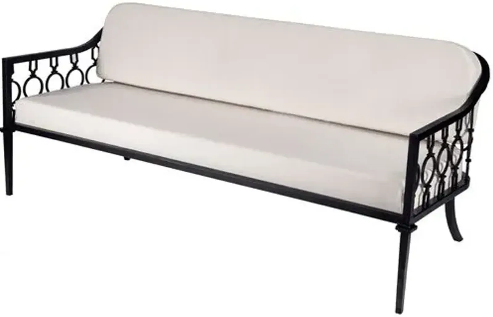 Mariza Iron Outdoor Sofa - Black