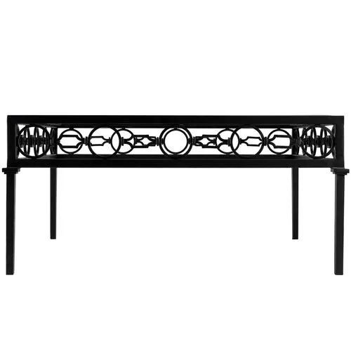 Mariza Iron Outdoor Coffee Table - Black