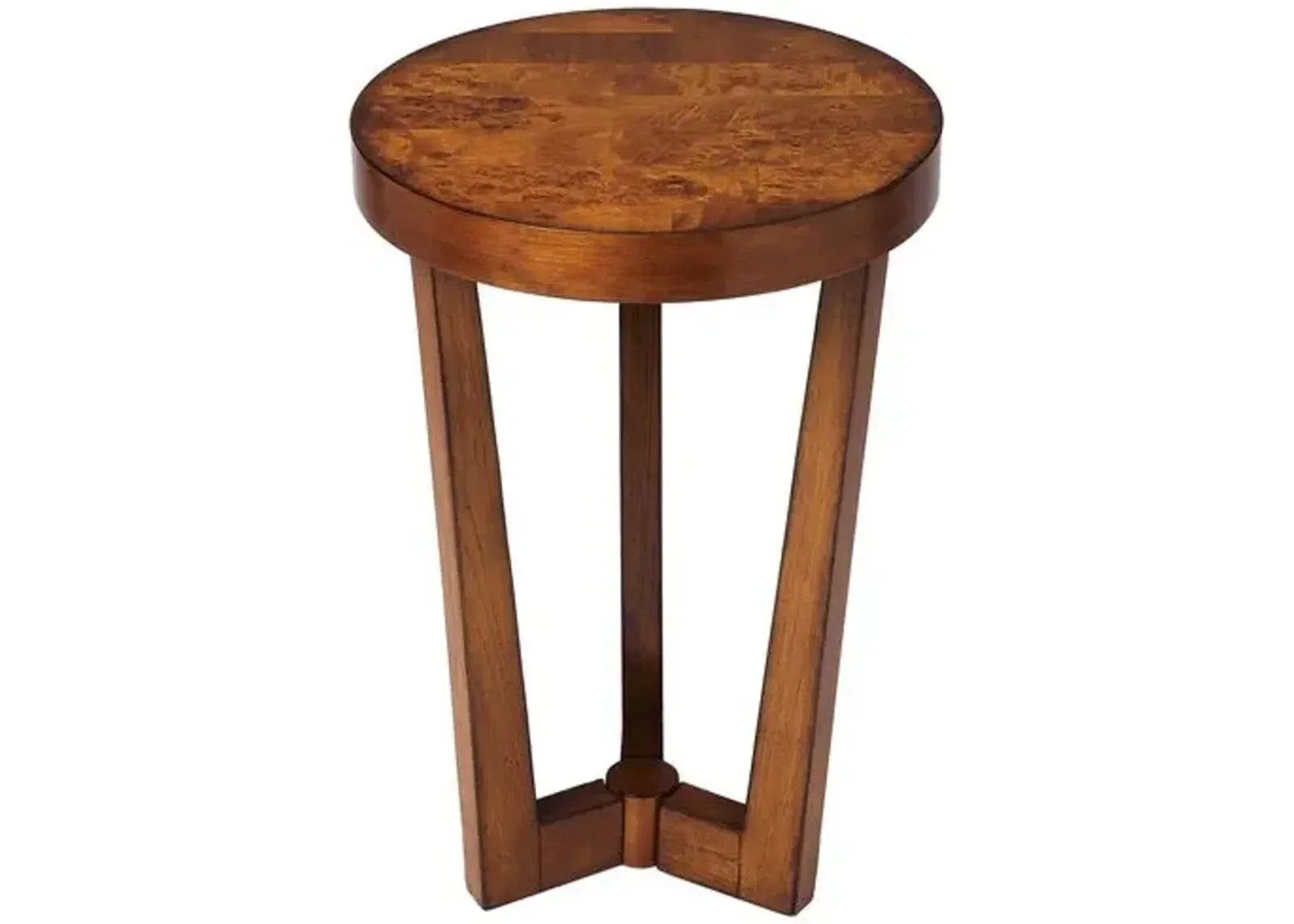 Deana Round Accent Table - Brown - 24Hx16Wx16D in