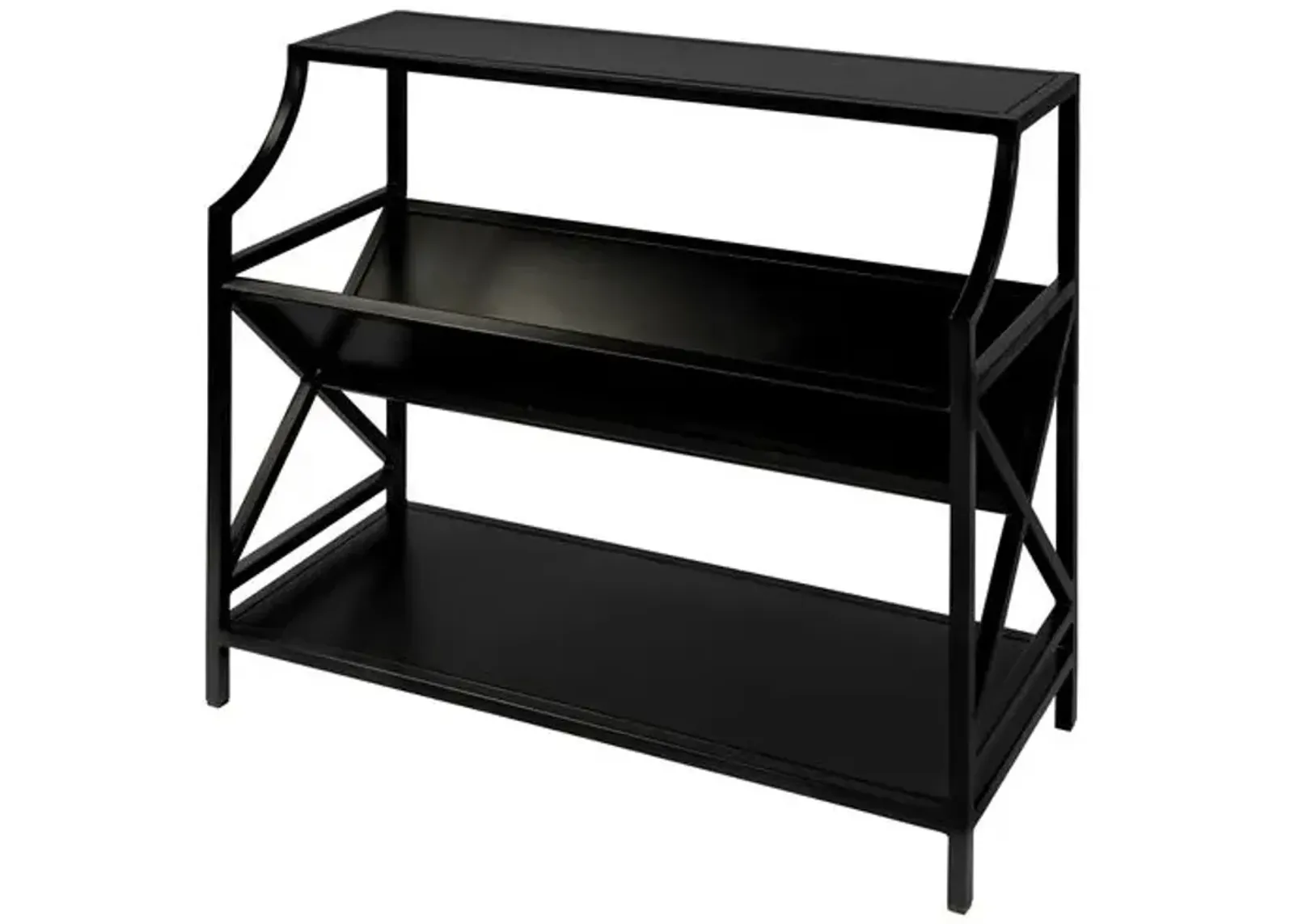 Penza 2-Tier 36"W Bookcase - Black