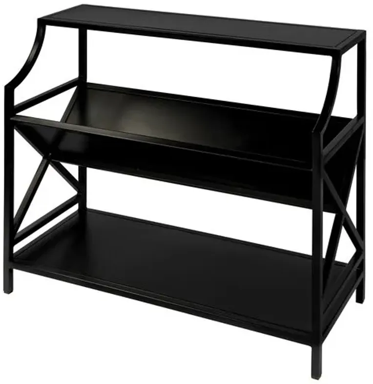 Marty Library 36" Bookcase - Black