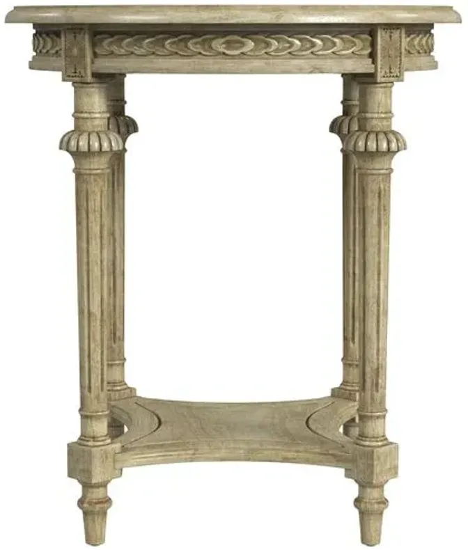 Coraline Round End Table - Beige