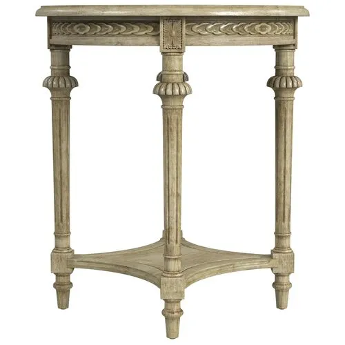 Coraline Round End Table - Beige