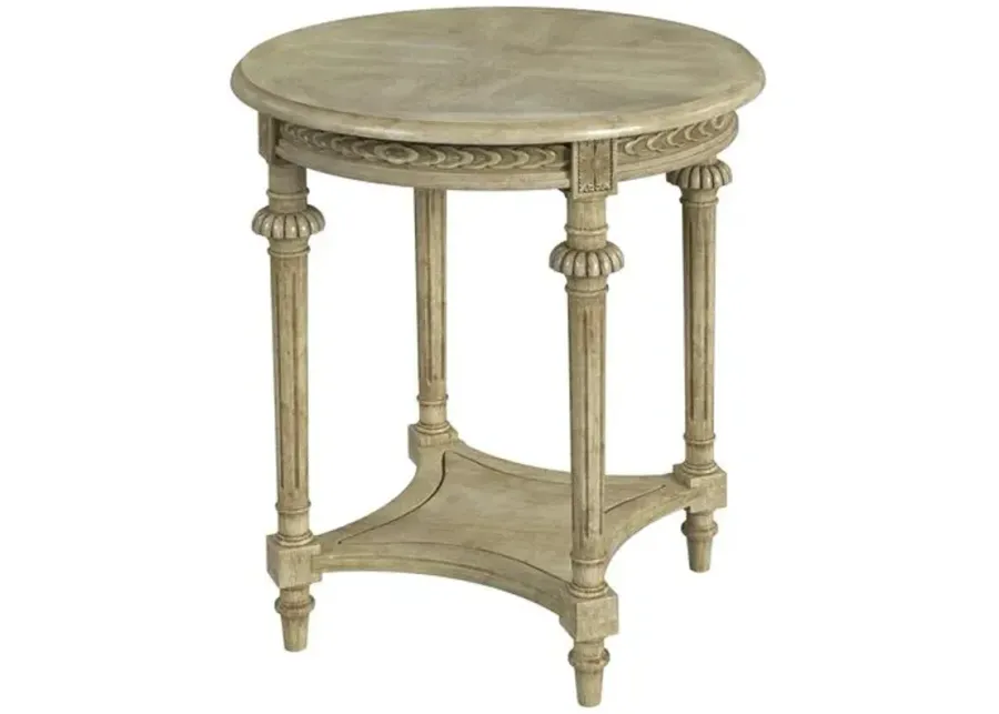 Coraline Round End Table - Beige