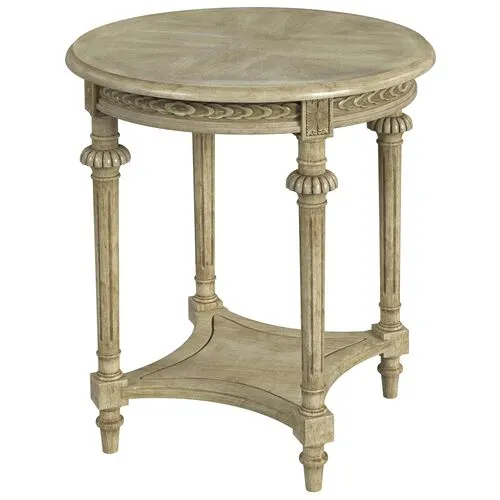 Coraline Round End Table - Beige