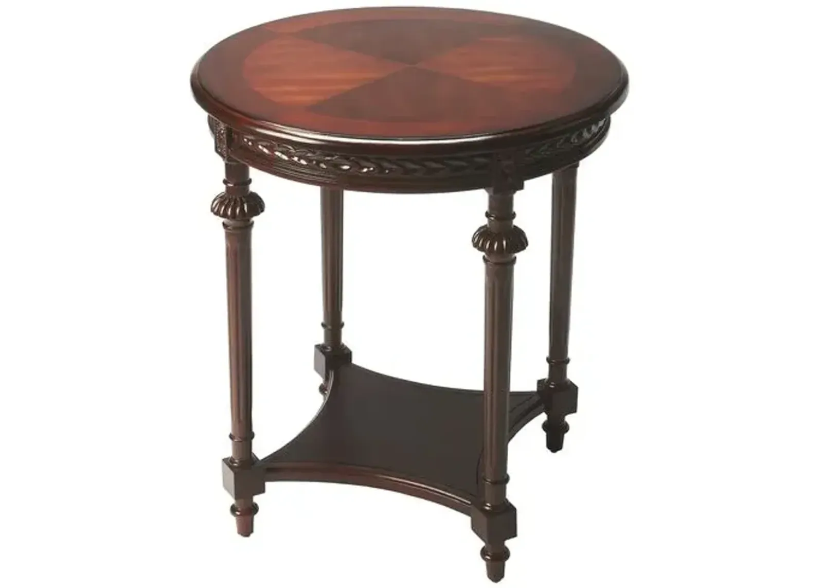 Coraline Round End Table - Brown