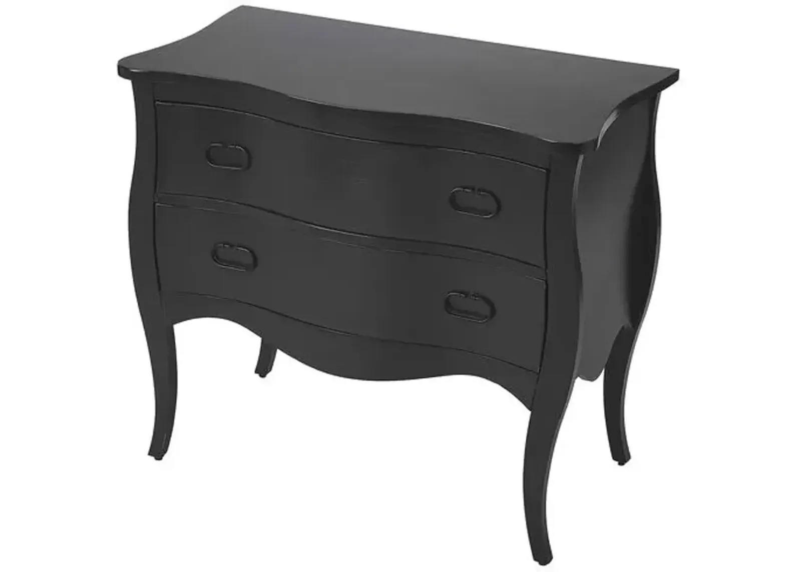 Elena 2-Drawer Chest - Black