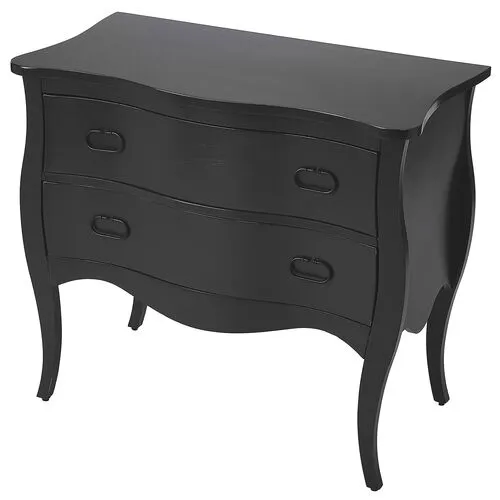 Elena 2-Drawer Chest - Black