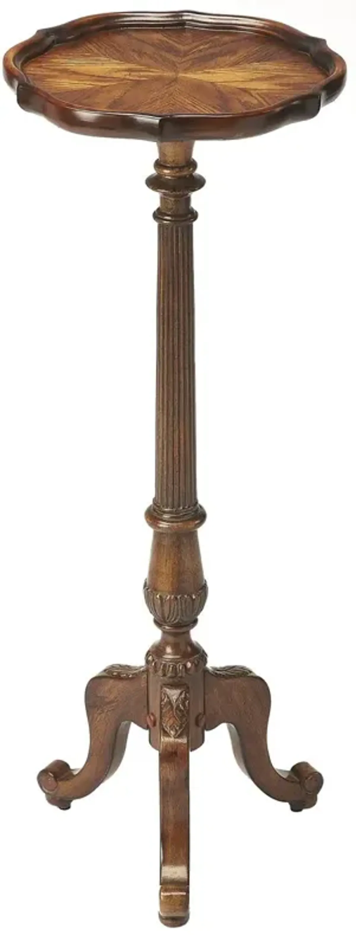 Birdie Pedestal Plant Stand - Handcrafted - Brown