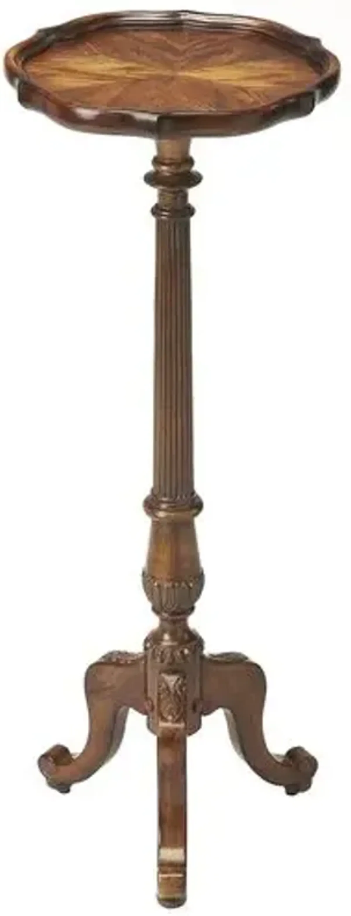 Birdie Pedestal Plant Stand - Handcrafted - Brown