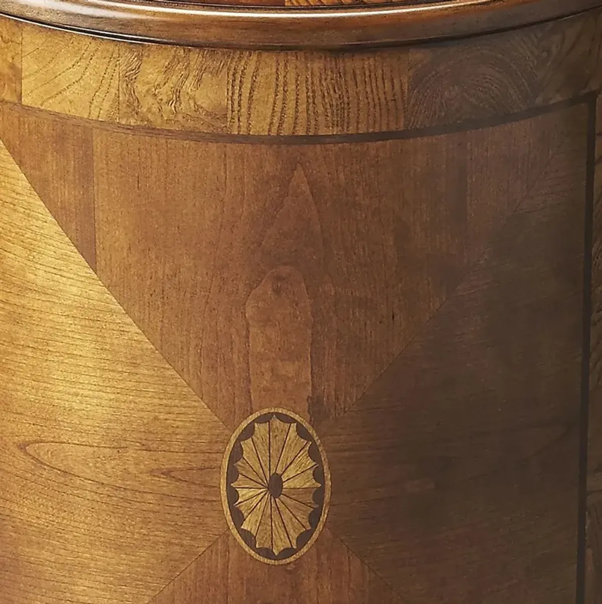 Ember 20" Drum Side Table, Olive Ash