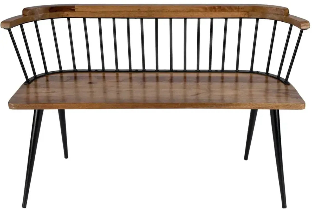 Chester Mango Wood Spindle Bench
