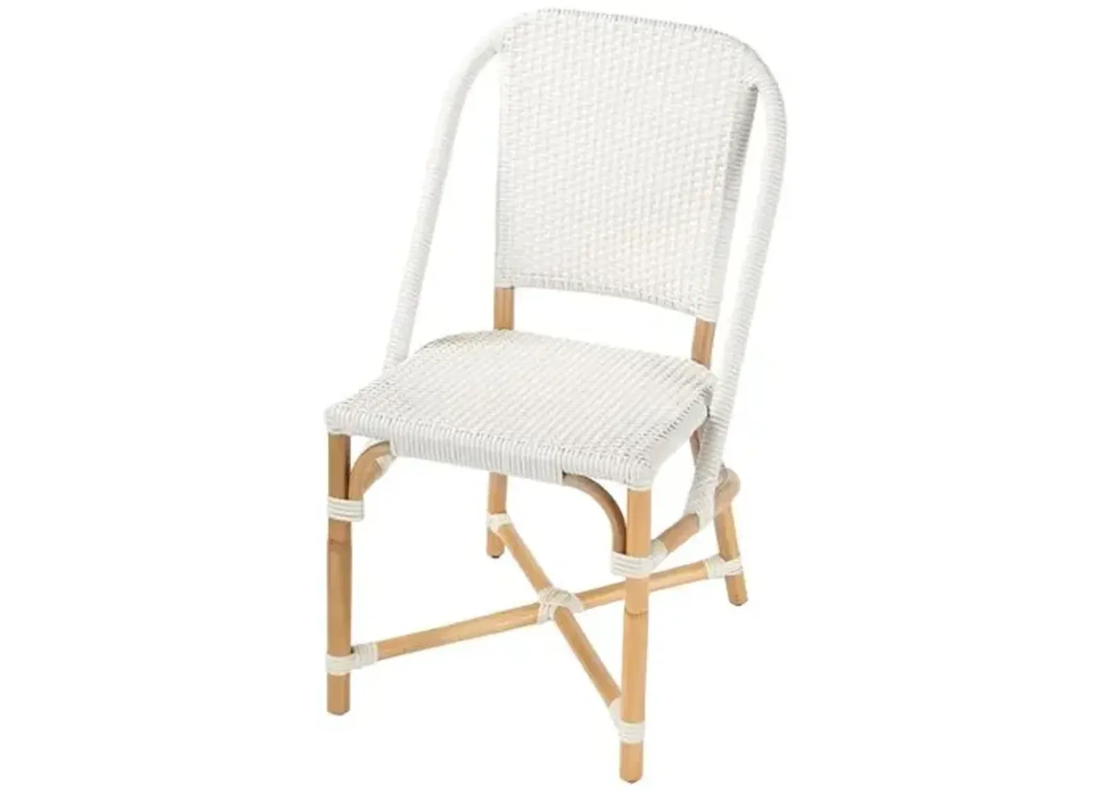 Cape Rattan Side Chair - White