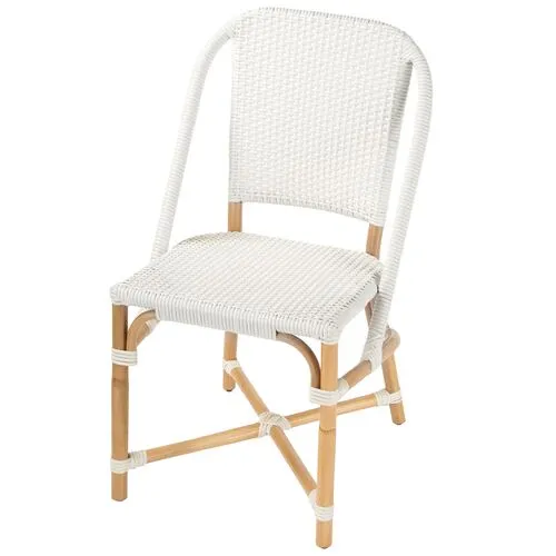 Cape Rattan Side Chair - White